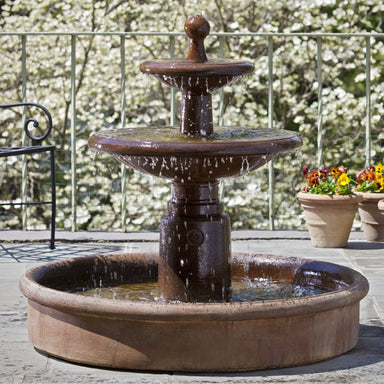 esplanade two tier fountain in action