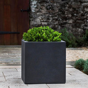 Farnley Planter 2828 - Lead Lite S/1 on concrete filled with plants