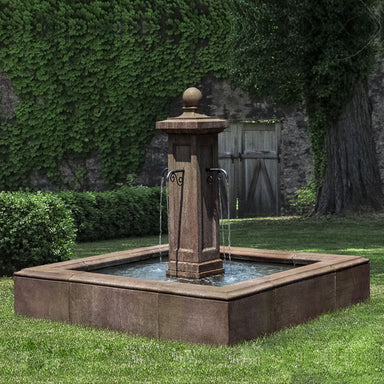 luberon estate fountain in action