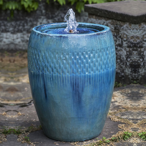 Malmo Fountain, Tall - Mediterranean Blue Campania International