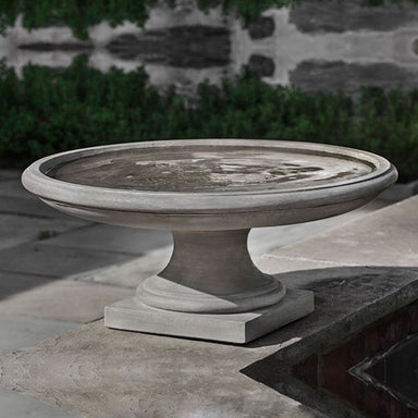 Montebello Birdbath on ledge in the backyad