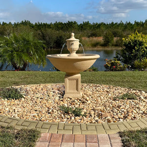 Rochefort Fountain in the backyard