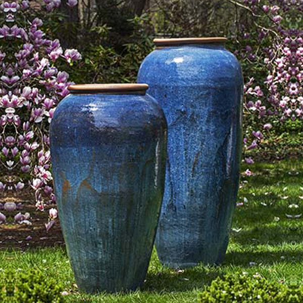 Sora Jar Planter - Rustic Blue - S/1, Short Campania International