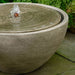 Upclose Campania portola fountain running on concrete patio