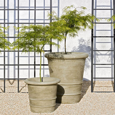 Urbino Planter on gravel with plants