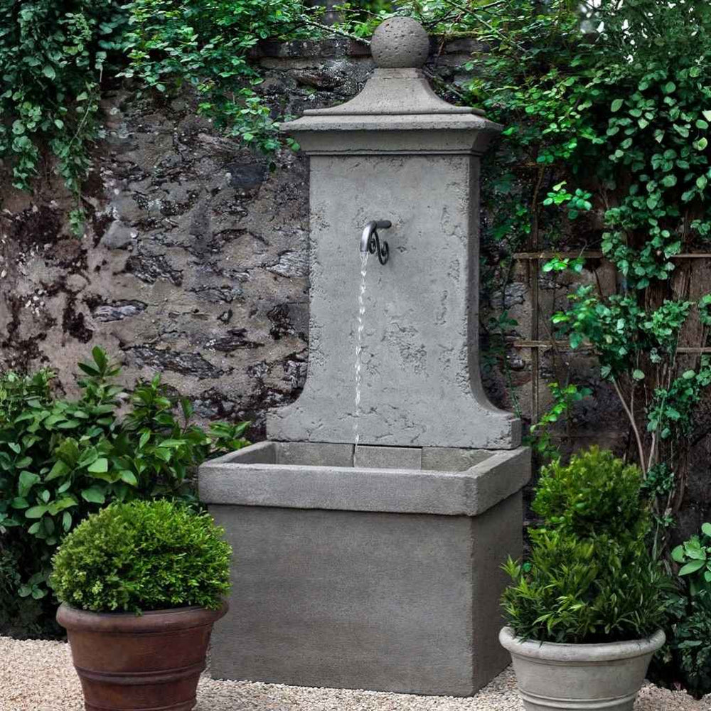 vence wall fountain in action